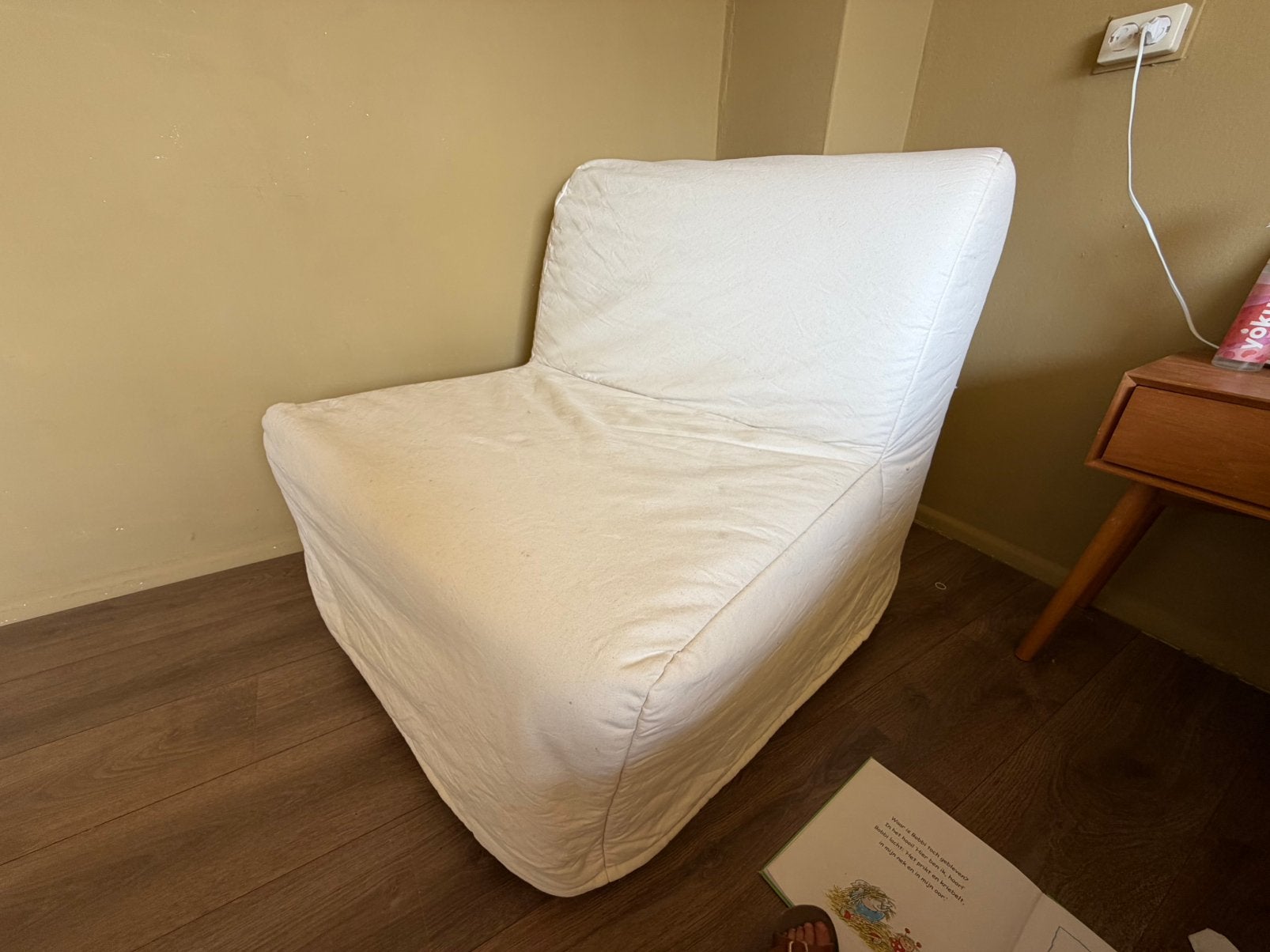 Slaapfauteuil IKEA Lycksele Lovas beige, Ophalen, Gebruikt, Eenpersoons, Beige