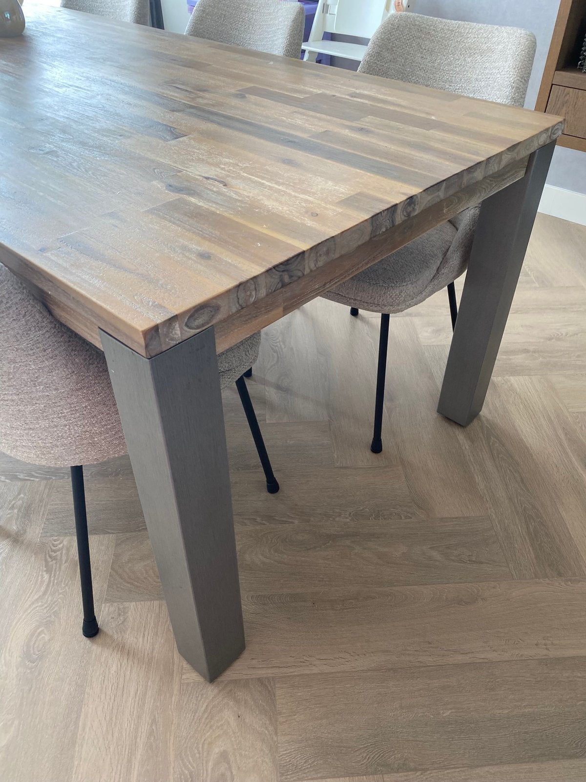 Mooie stevige eettafel, Gebruikt, 100 tot 150 cm, Vijf personen of meer, 150 tot 200 cm