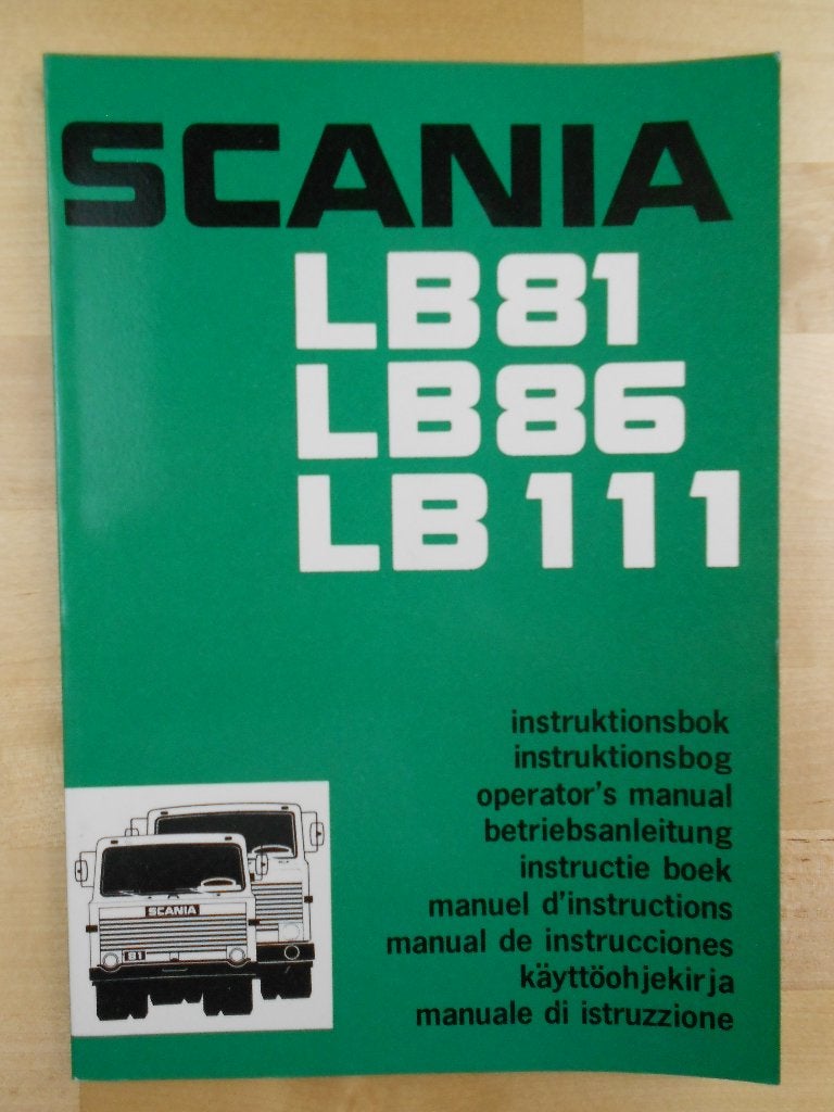 Scania 111 86 81 Handleiding Instructieboek 1978 LB LBS LBT, Ophalen of Verzenden