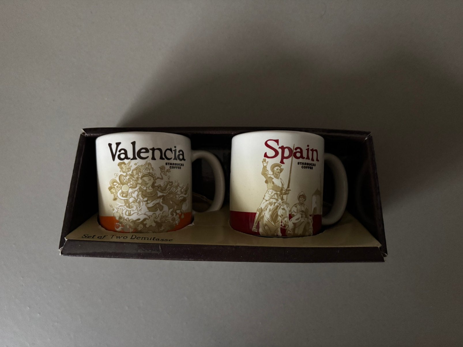 Starbucks espresso Spain (Spanje) en Valencia demitasse set, Ophalen of Verzenden, Zo goed als nieuw