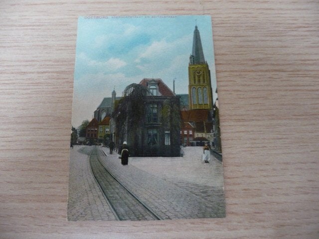Ansichtkaart Doesburg: Koepoortstraat en Beitelstraat, Ophalen of Verzenden, Voor 1920, Gelopen, Gelderland