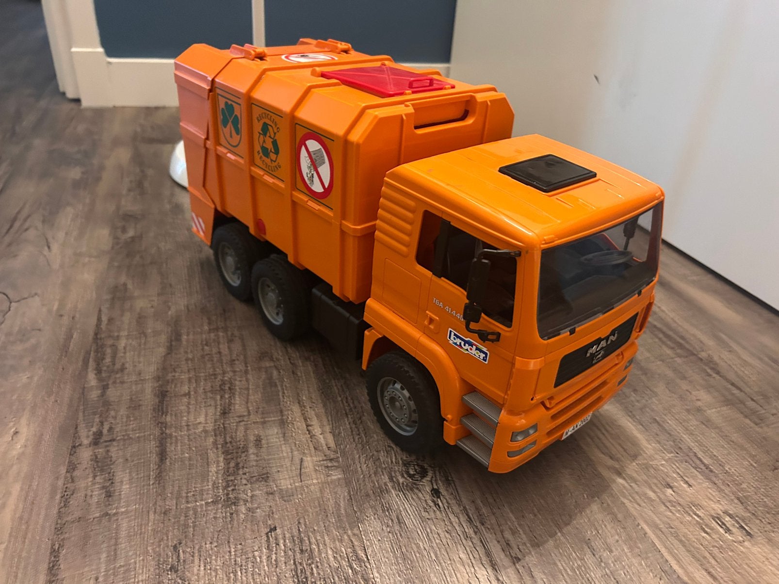 Bruder MAN vuilniswagen, Kinderen en Baby's, Speelgoed | Speelgoedvoertuigen, Ophalen, Zo goed als nieuw