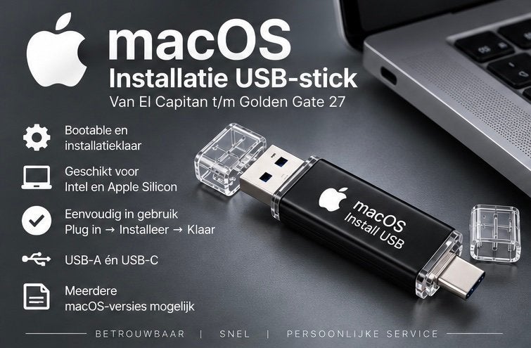  MacOS Installatie USB-stick (El Capitan t/m GoldenGate 27), Computers en Software, Ophalen, Nieuw, MacOS