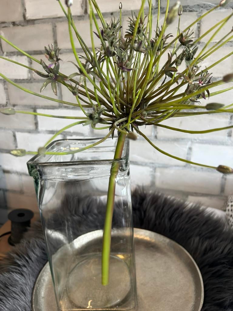 Dikke glazen vaas heel mooi, Overige kleuren, Ophalen of Verzenden, Minder dan 50 cm, Glas