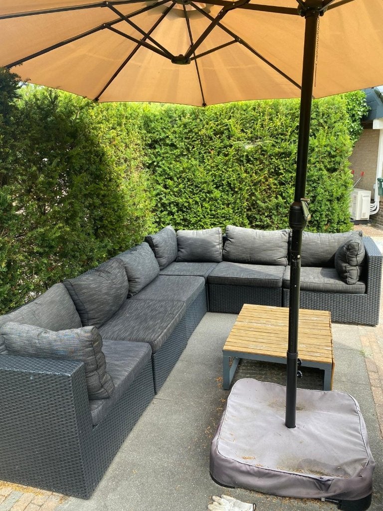 Mooie Loungeset (buiten), Ophalen, Kunststof, Gebruikt, 6 zitplaatsen