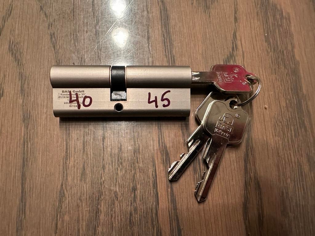 Cilinder 40/45 nieuw, Ophalen of Verzenden, Nieuw, Rvs, Slot