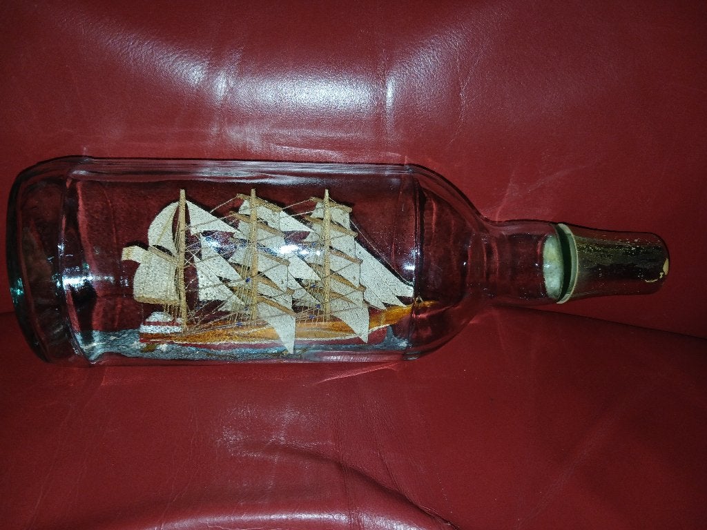 Scheepje in fles, Ophalen, Minder dan 50 cm, Overige typen, Zo goed als nieuw