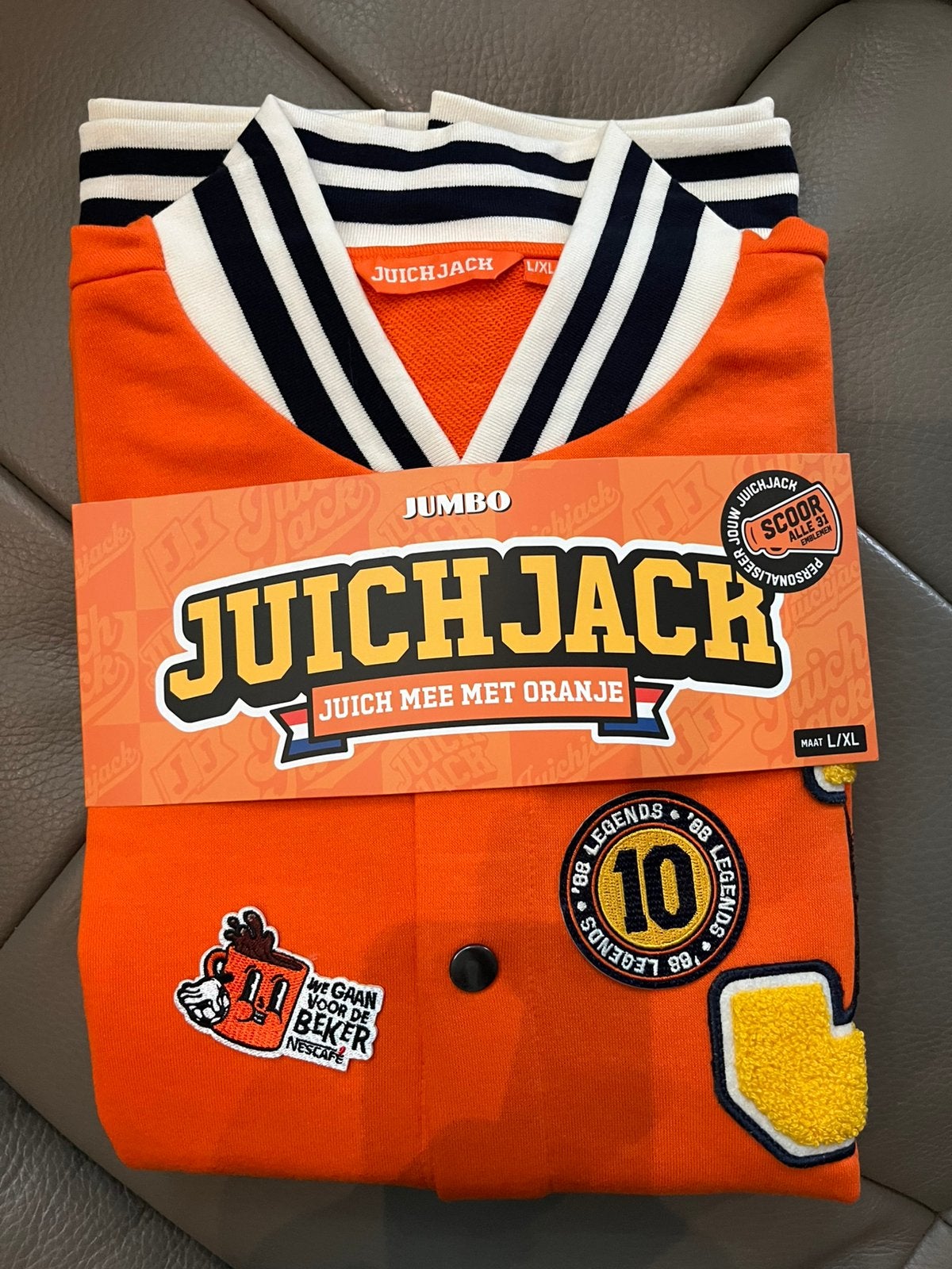 Juich Jack Jumbo met twee emblemen L/XL, Ophalen of Verzenden, Nieuw, Maat 52/54 (L), Oranje