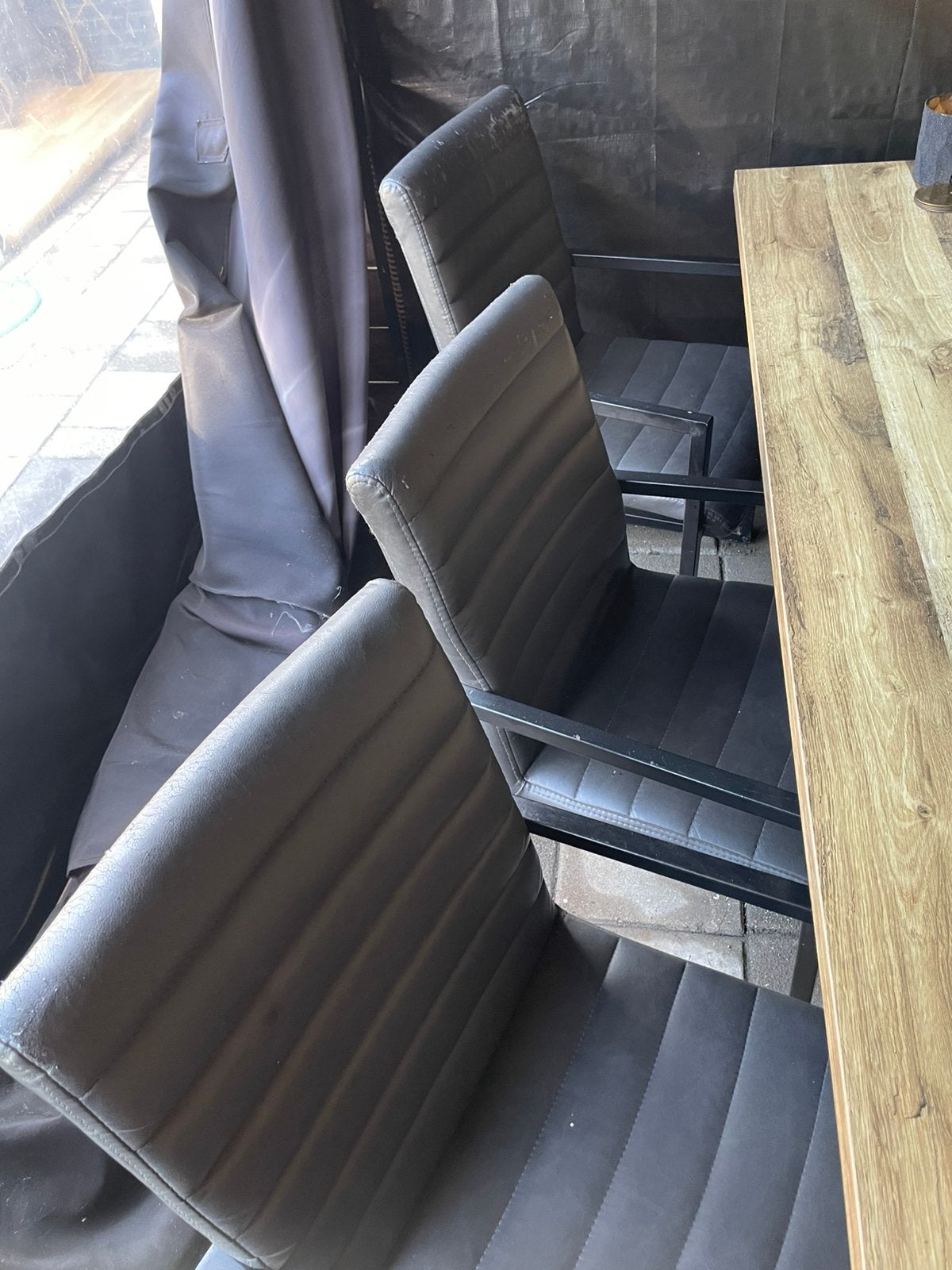 4 eetkamer stoelen, Ophalen, Gebruikt, Vier, Stof