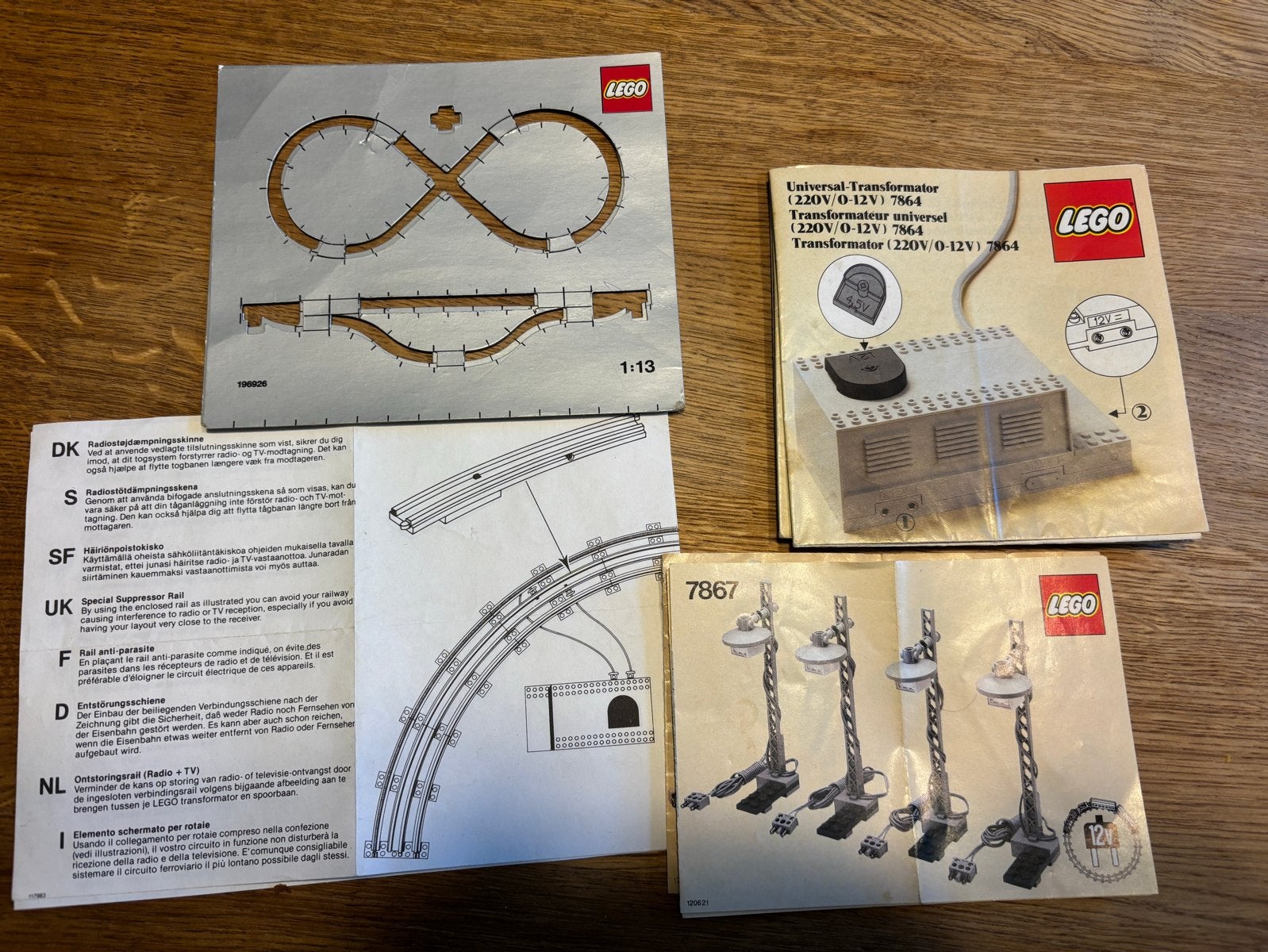 LEGO Trein accessoires: 7867 en 7864 transformator/rails, Gebruikt, Lego, Accessoire, Ophalen of Verzenden