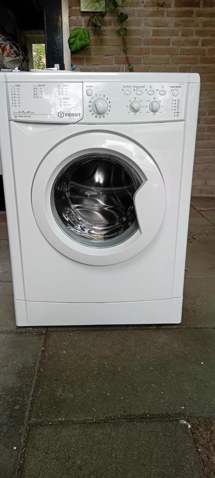 Indesit IWC71451 Wasmachine - Goede staat, Ophalen, Gebruikt, Voorlader, 85 tot 90 cm