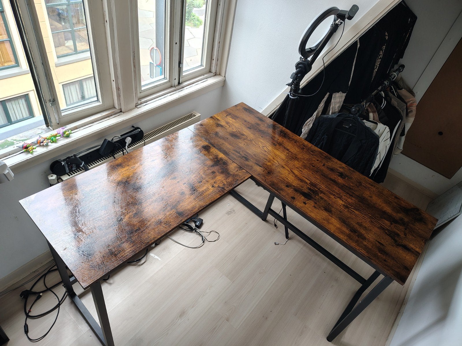 Hoekbureau H:76x B:50x L:140 cm - Gedemonteerd, Huis en Inrichting, Bureaus, Ophalen, Demontabel, Gebruikt, Hoekbureau