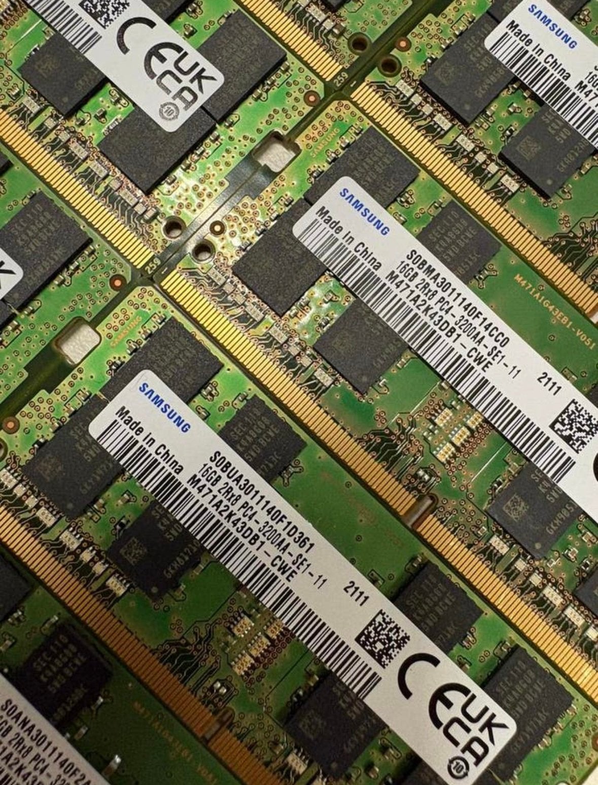 3 x Samsung 16GB DDR4 3200MHz Laptop RAM, Computers en Software, RAM geheugen, Zo goed als nieuw, Laptop, 16 GB, DDR4, Ophalen