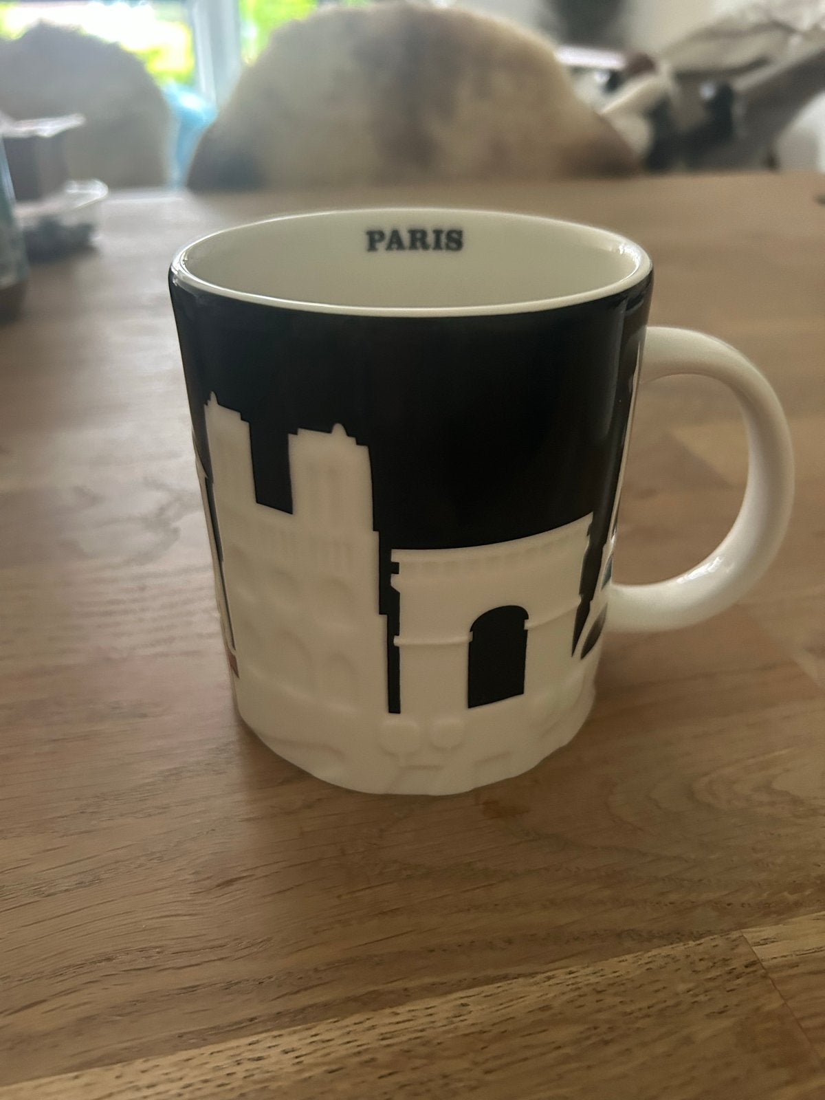 Starbucks Paris Mok - Zwart/Wit Stadsgezicht, Overige typen, Ophalen of Verzenden, Zo goed als nieuw, Zwart