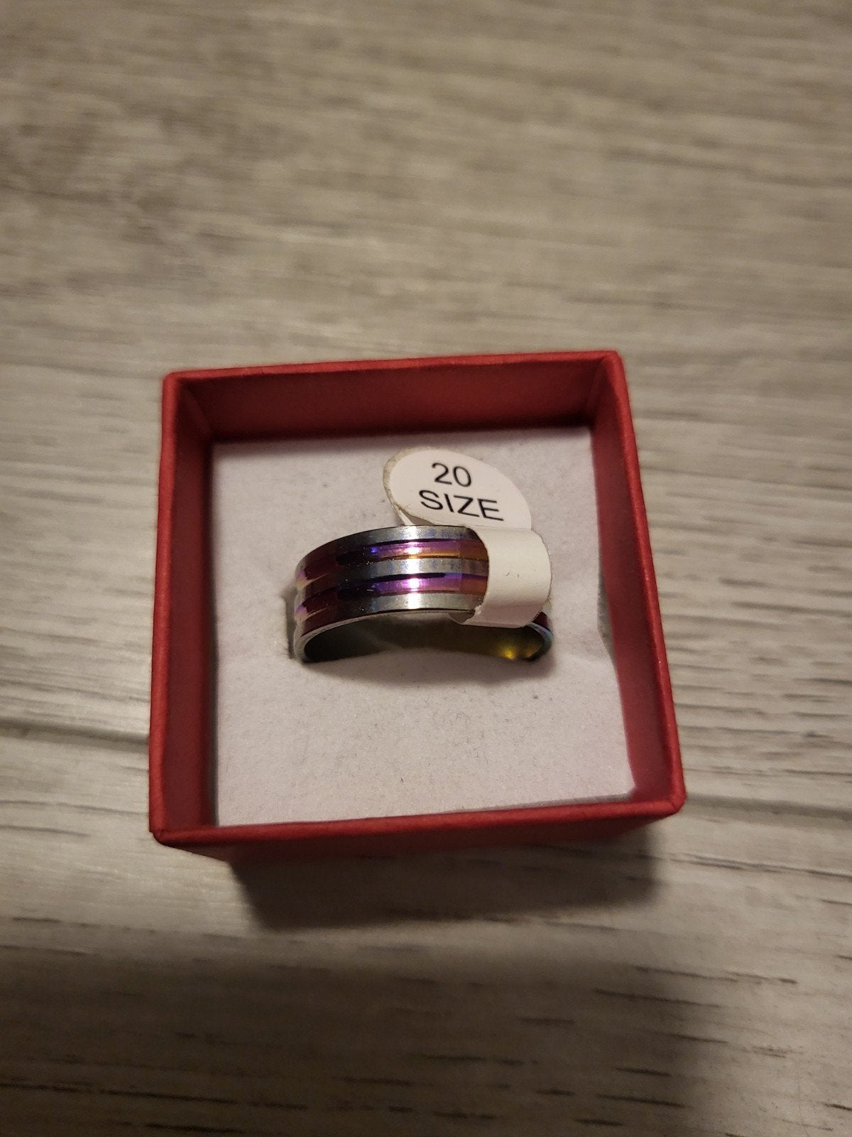 Nieuwe Regenboog Ring Maat 20, Sieraden, Tassen en Uiterlijk, Ringen, IJzer of Staal, 19 tot 20, Nieuw, Ophalen of Verzenden