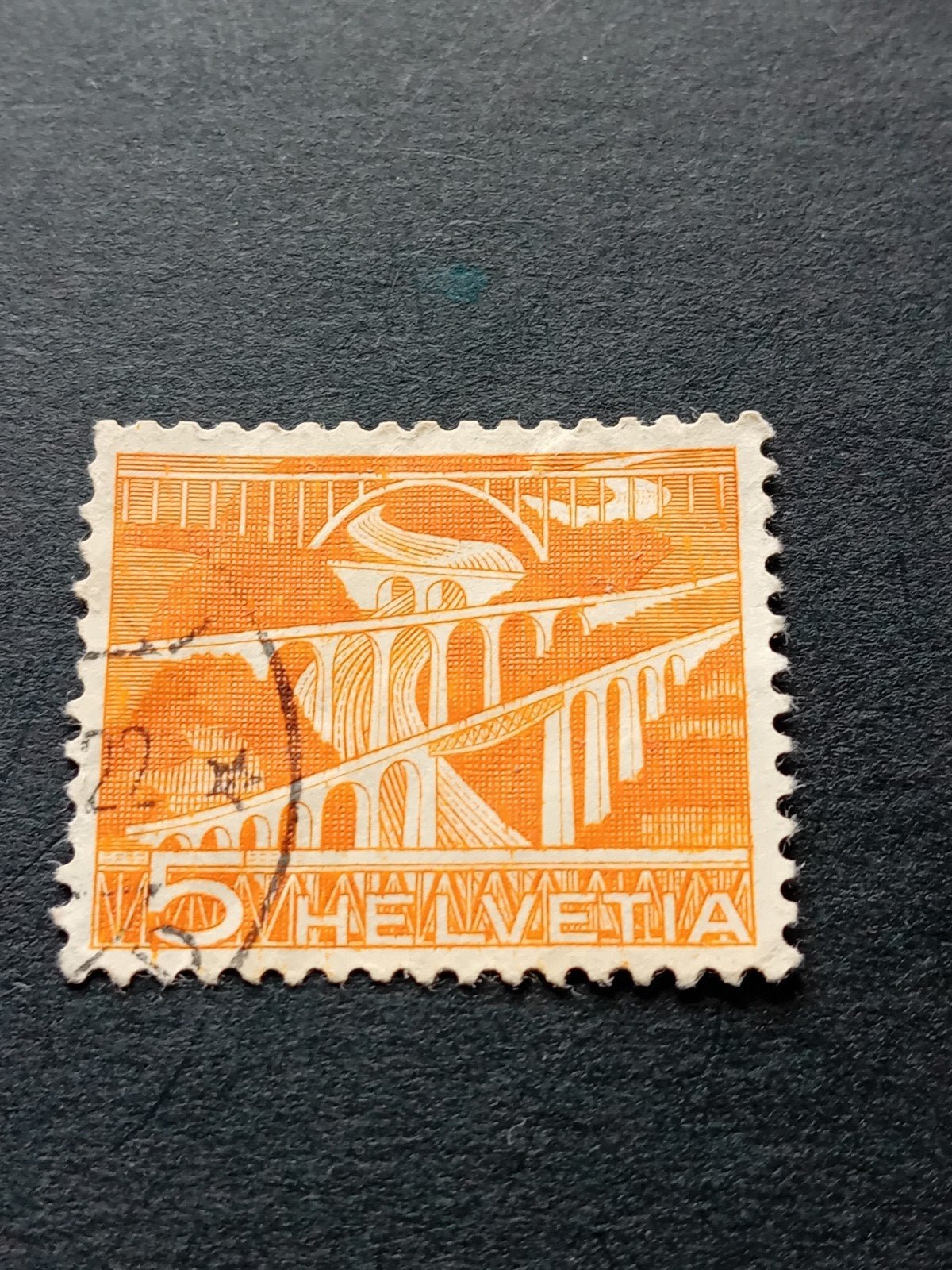 Zeldzame Zwitserse postzegel Helvetia 5 cent, Ophalen of Verzenden
