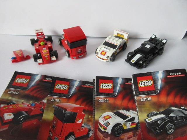 4 Shell Ferrari verzamelauto's, 30190 30191 30192 30195, Lego, Ophalen of Verzenden, Zo goed als nieuw, Racers