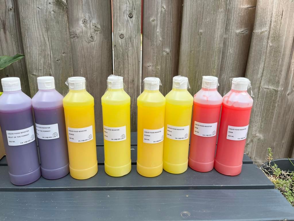 KARPERVISSEN LIQUID FOOD BOOSTERS UIT ENGELAND, Ophalen of Verzenden, Nieuw, Complete set