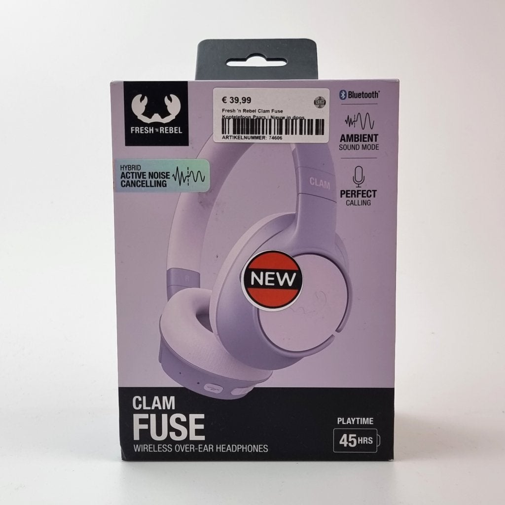 Fresh 'n Rebel Clam Fuse Koptelefoon Paars | Nieuw in doos, Audio, Tv en Foto, Koptelefoons, Fresh 'n Rebel, Nieuw, Support@freshnRebel.com