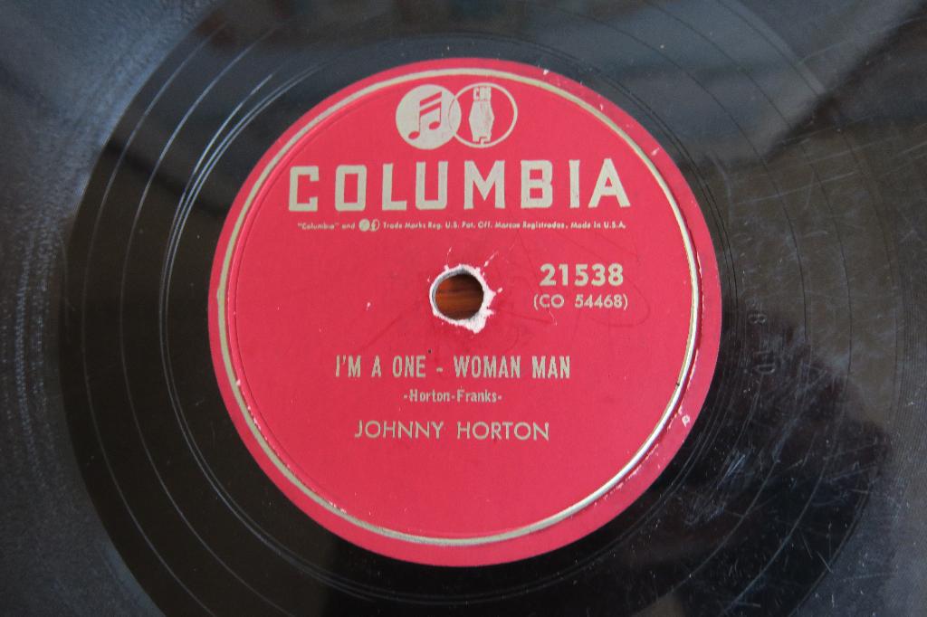 Johnny Horton I'm A One - Woman 78 toeren 78rpm, Ophalen of Verzenden, Gebruikt, 10 inch
