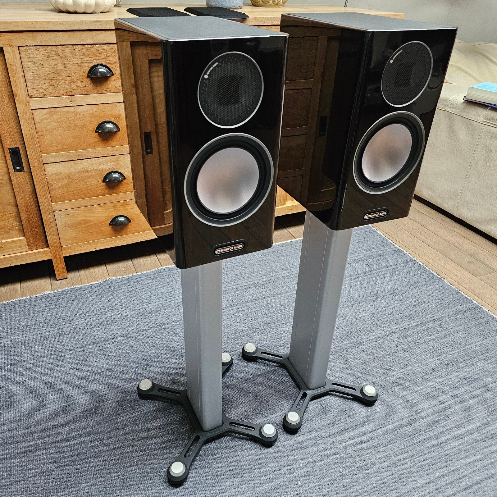 Monitor Audio Gold 100 5G –originele Studio Stands, Inclusief standaarden, Ophalen of Verzenden, Zo goed als nieuw, 60 tot 120 watt
