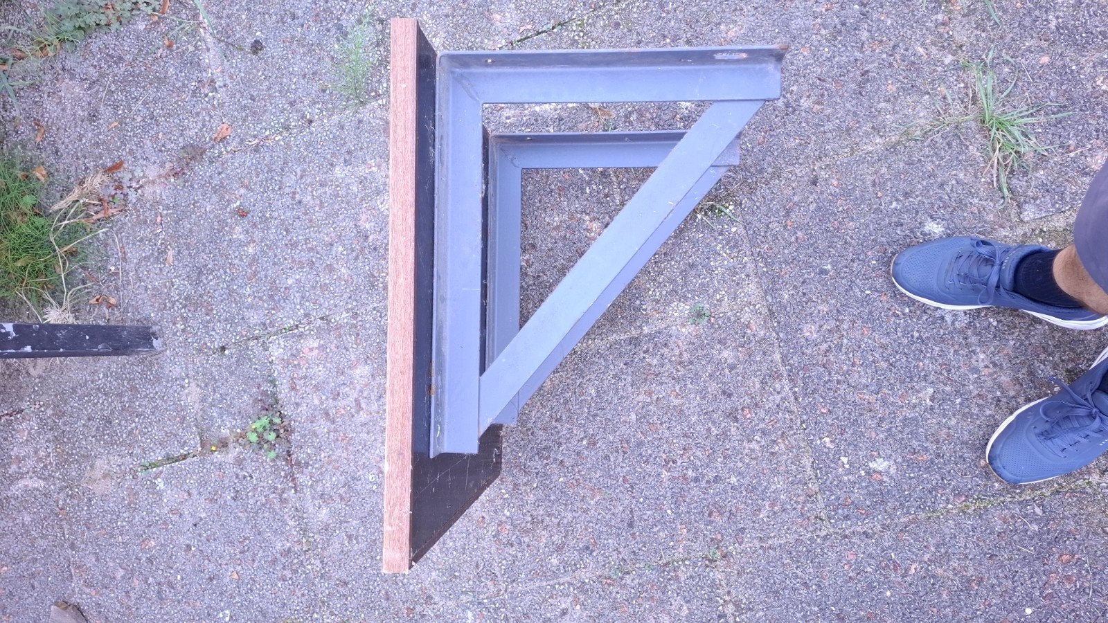 zeer robuuste muursteun, Ophalen, Hout, 75 tot 150 cm, Raamkozijn