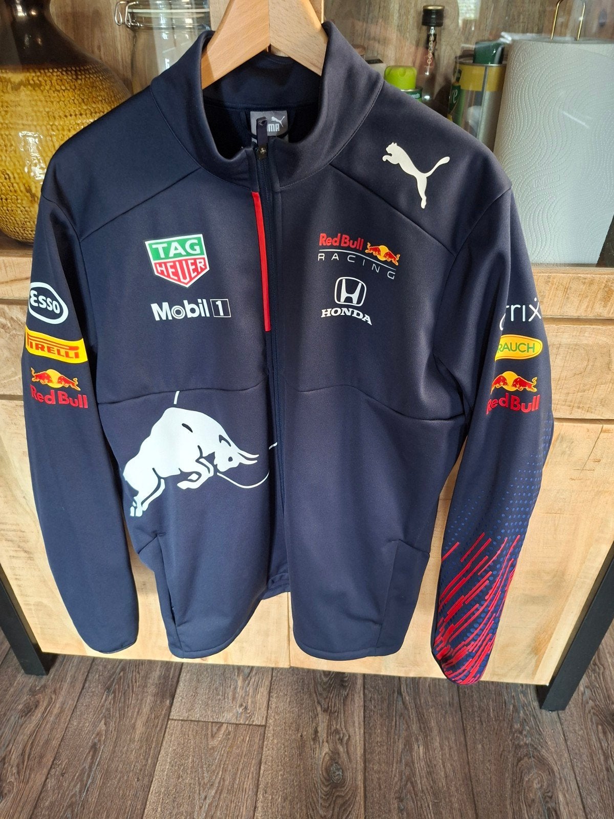 Puma Red Bull Racing Team Softshell Jas Maat L, Blauw, Ophalen of Verzenden, Zo goed als nieuw, Algemeen
