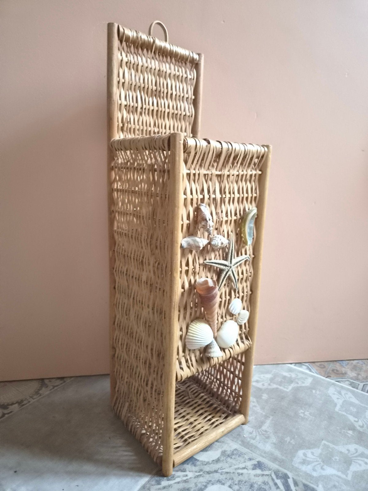 Bamboe/ ratten toiletrolhouder, Huis en Inrichting, Woonaccessoires | Wijnrekken, Ophalen of Verzenden, Overige materialen, Minder dan 5 flessen