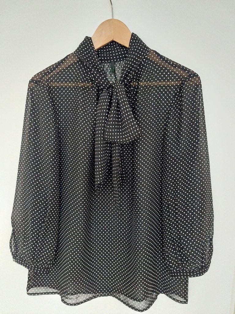 Benetton strikblouse, Kleding | Dames, Maat 38/40 (M), Zwart, Ophalen of Verzenden, Zo goed als nieuw
