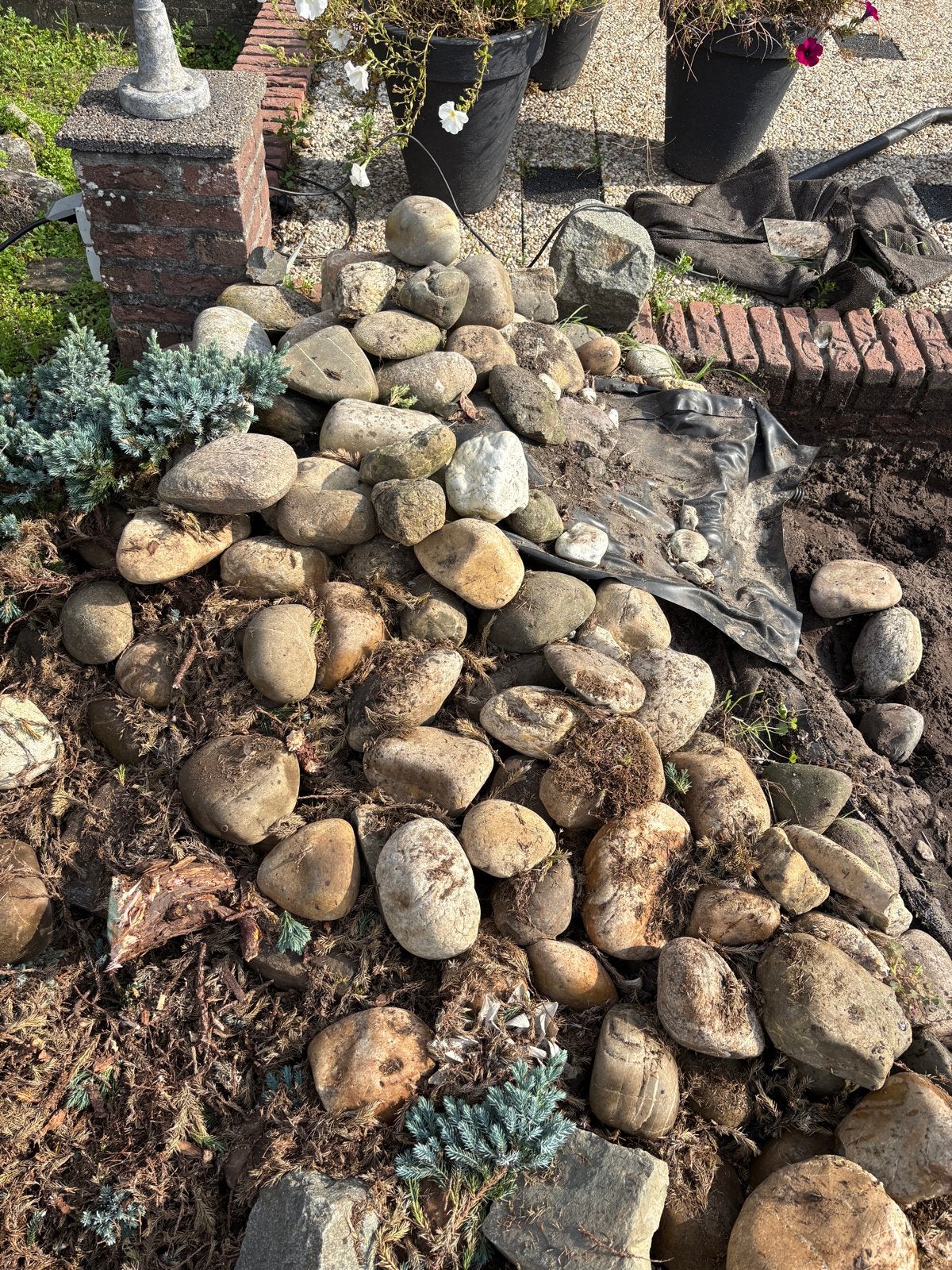 Maaskeien voor tuin of vijver, Ophalen, Overige materialen, Gebruikt, Kei