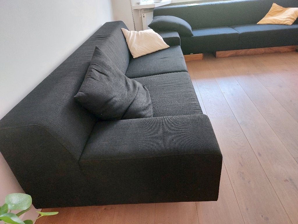 2 Goossens banken met kussens -, Ophalen, Strak, Gebruikt, 75 tot 100 cm