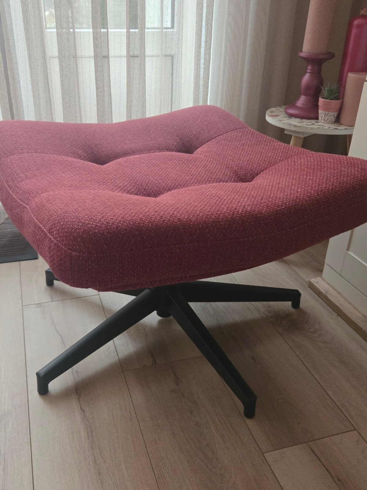 Roodbruine voetenbank • HAVBERG IKEA, Ophalen, Modern, Retro, Gebruikt, Stof