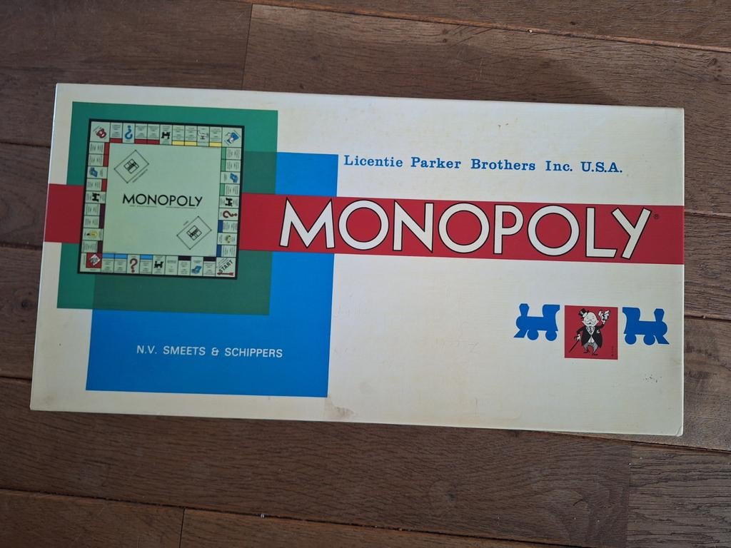 Vintage Monopoly Bordspel - N.V. Smeets & Schippers, Vijf spelers of meer, Ophalen of Verzenden, Gebruikt, N.V. Smeets & Schippers