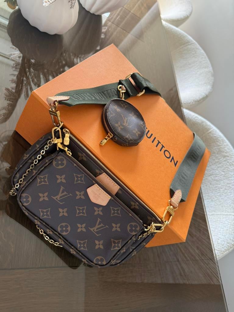 Louis Vuitton Multi Pochette Accessoires Monogram, Ophalen, Zo goed als nieuw, Bruin, Schoudertasje