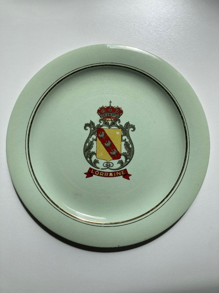 Salins servies met steden en blazoenen uit Lotharingen, Ophalen of Verzenden