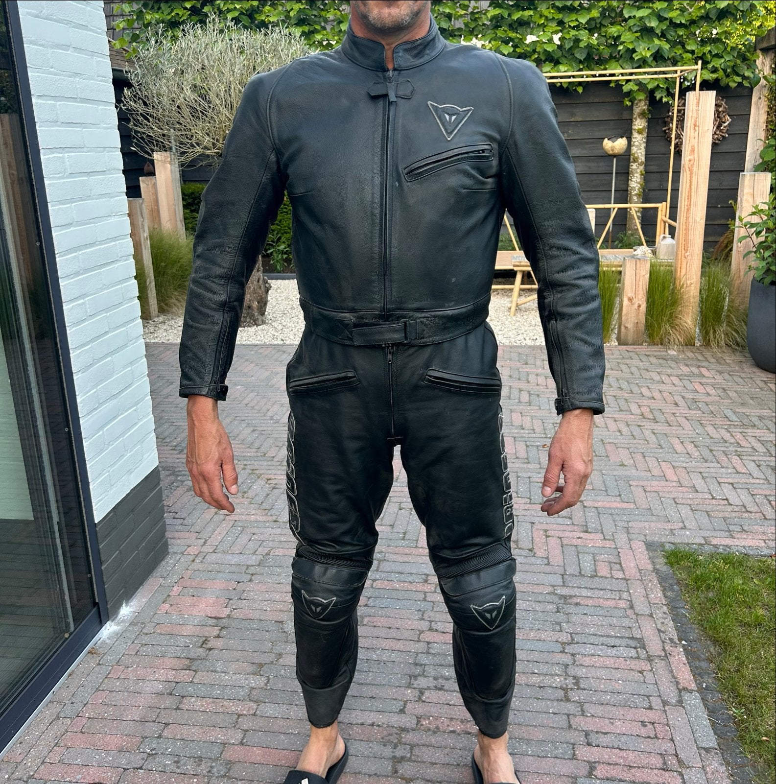 Dainese Leren Combipak - Zwart, Maat 50, Motoren, Ophalen of Verzenden, Tweedehands, Heren, Combipak