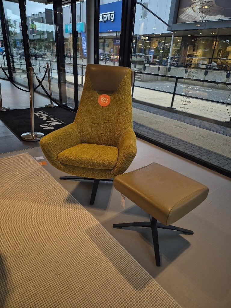 Montel Xavi draaifauteuil showroommodel, Ophalen, Nieuw, 50 tot 75 cm, Leer