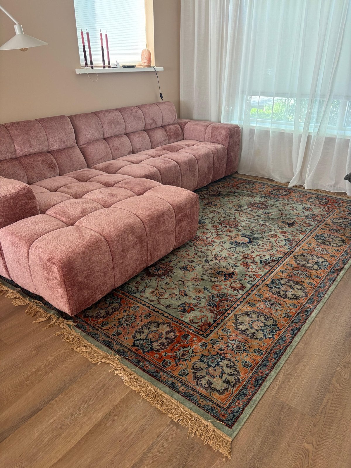 DUTCHBONE Vloerkleed 200x300 cm - Oud Groen, Ophalen of Verzenden, Zo goed als nieuw, 200 cm of meer, Rechthoekig