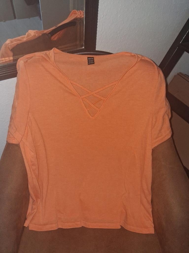SHEIN oranje T-shirt, maat XL, Maat 46/48 (XL) of groter, Oranje, Ophalen of Verzenden, Zo goed als nieuw
