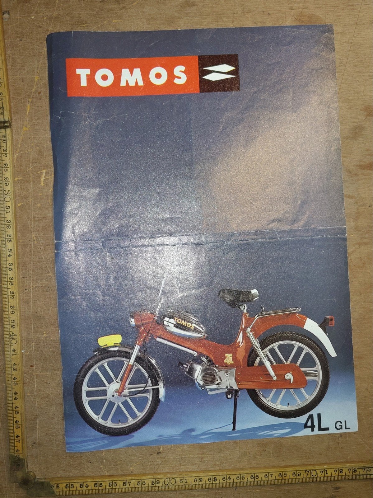Brochure blad Tomos 4L GL, Ophalen of Verzenden, Gebruikt