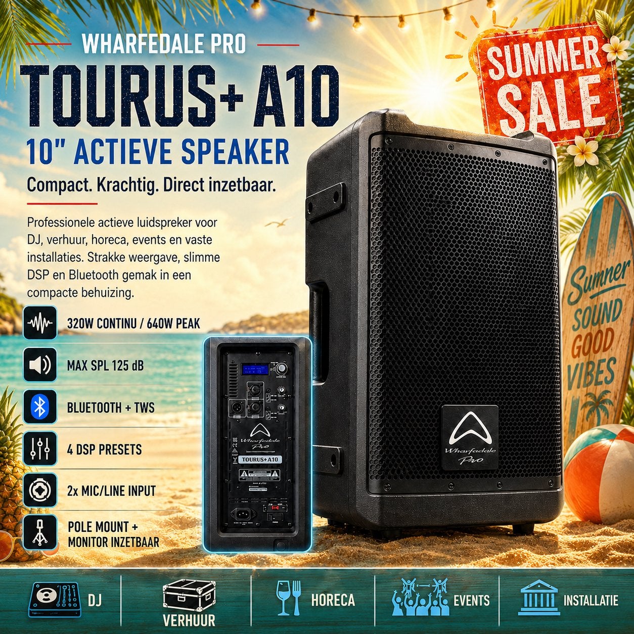 Summer SALE  Pro TOURUS+ A10 Actieve Speaker NIEUW IN DOOS!