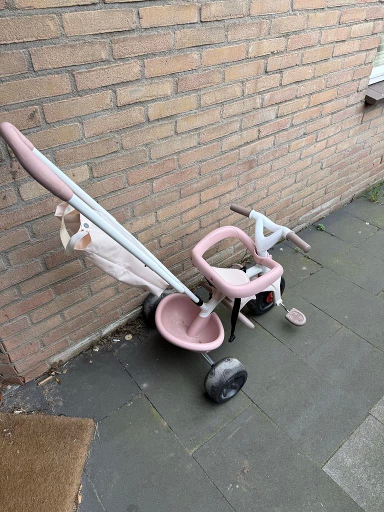 Smoby Be Fun Comfort 3-wieler Roze, Fietsen en Brommers, Fietsen | Driewielers, Ophalen, Gebruikt, Verstelbare zitting