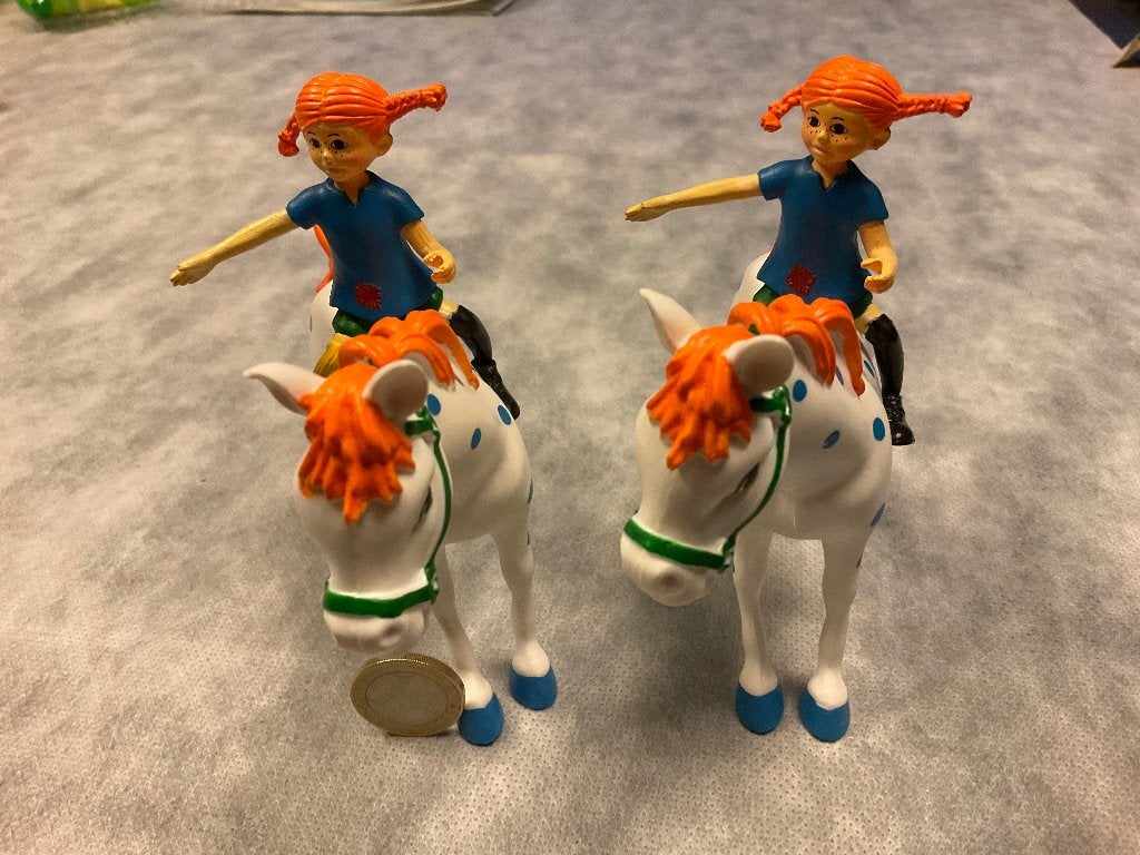 Pippi Langkous Figuren Pippi en Witje ... 2 stuks, Verzamelen, Ophalen, Zo goed als nieuw
