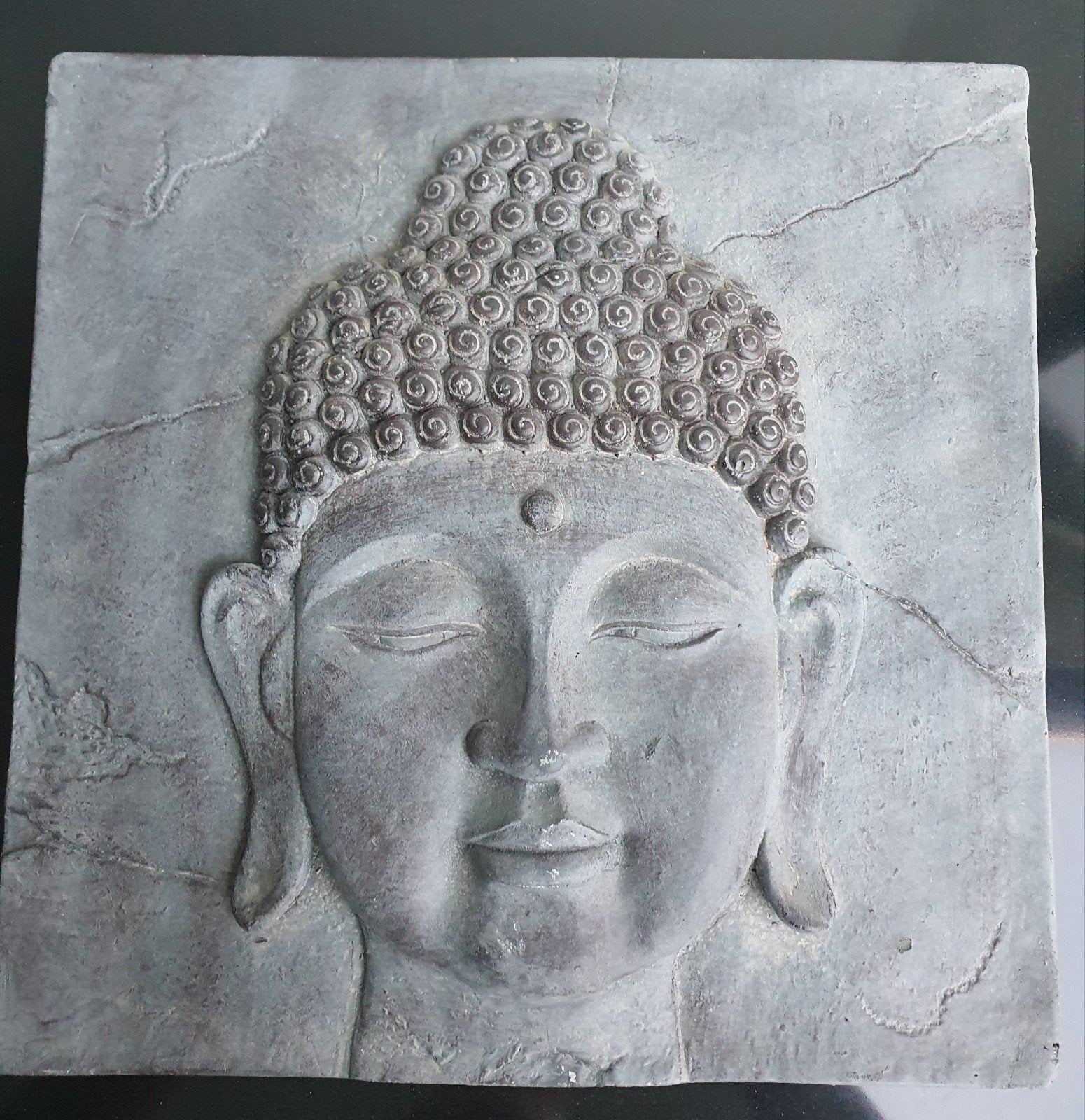 boeddha wandpaneel, beton 39x39x5  ook geschikt voor buiten, Ophalen of Verzenden, Nieuw