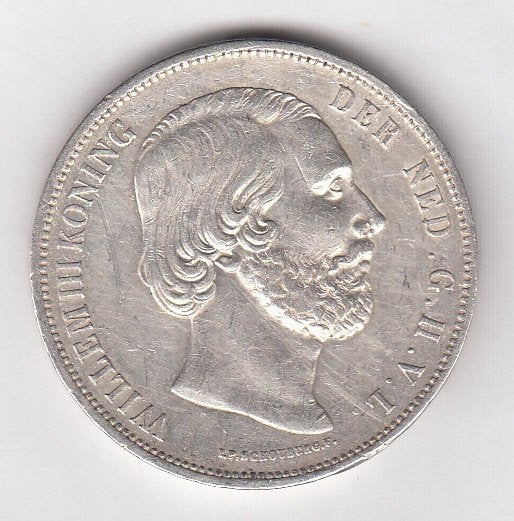 Willem III - 2 1/2 gulden 1850 -Sch.576, Verzenden, Koning Willem III, 2½ gulden, Zilver