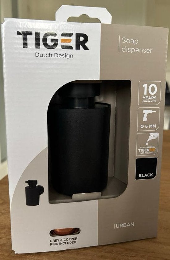Tiger Urban Zeepdispenser Zwart - Nieuw in doos, Ophalen, Nieuw