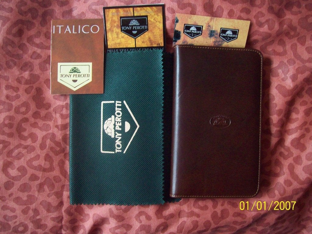 TONY PEROTTI, LEREN ETUI VOOR PASJES, NIEUW IN DOOS, Ophalen of Verzenden, Nieuw, Bruin, Leer
