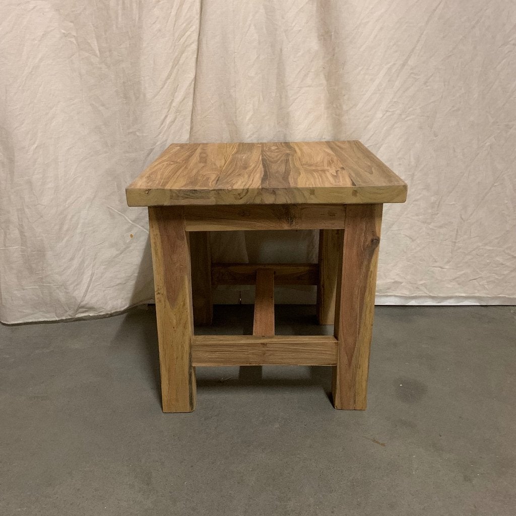 houten bijzettafel teak - 45 x 45 cm - Gratis bezorgd, Minder dan 55 cm, Taag 63, 2491 CS, Den Haag (Forepark), Vierkant, Nieuw