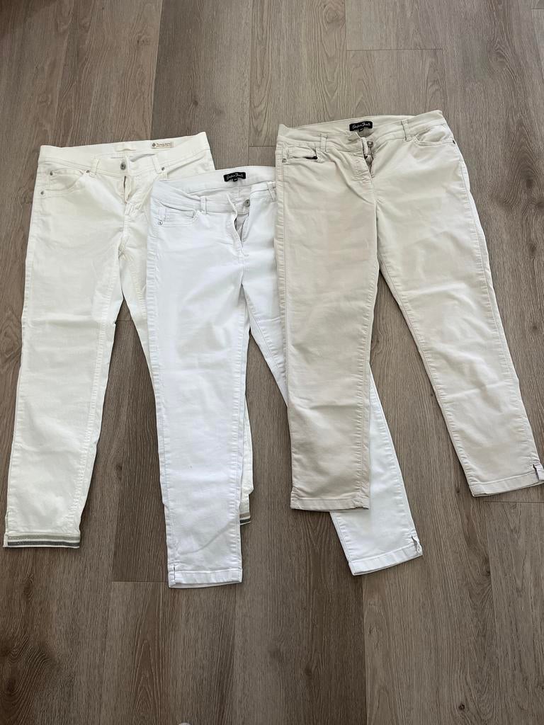 Bundel van 3 Angels & Gafair stretch broeken - Maat 40, Maat 38/40 (M), Wit, Ophalen of Verzenden, Lang
