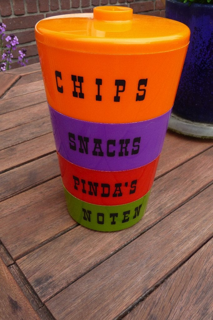 Vintage Snacktoren - Chips, Snacks, Pinda's, Noten, Kunststof, Gebruikt, Overige merken, Overige typen